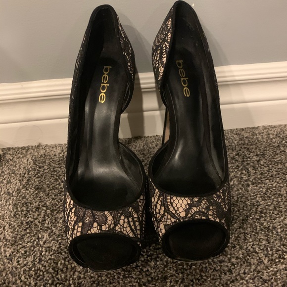 BeBe size 8 1/2 worn once platform heels - Picture 4 of 5